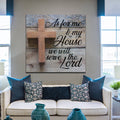 As For Me & My House We Will Serve The Lord Canvas Wall Art – Christian Wall Decor