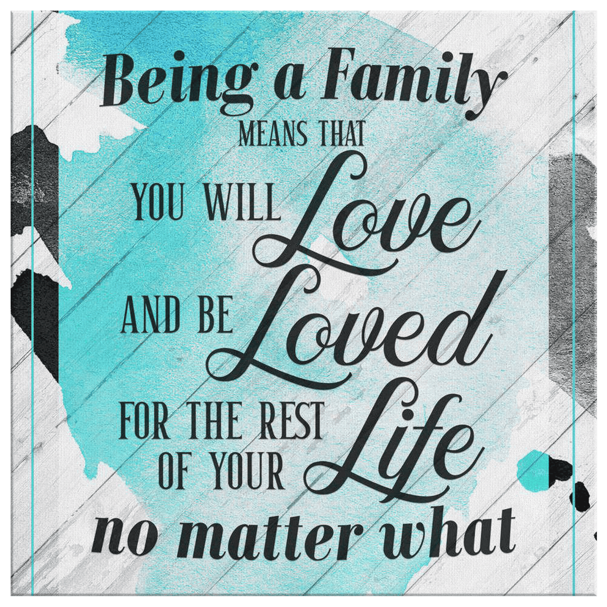 Being A Family Canvas Wall Art – Family Home Decor