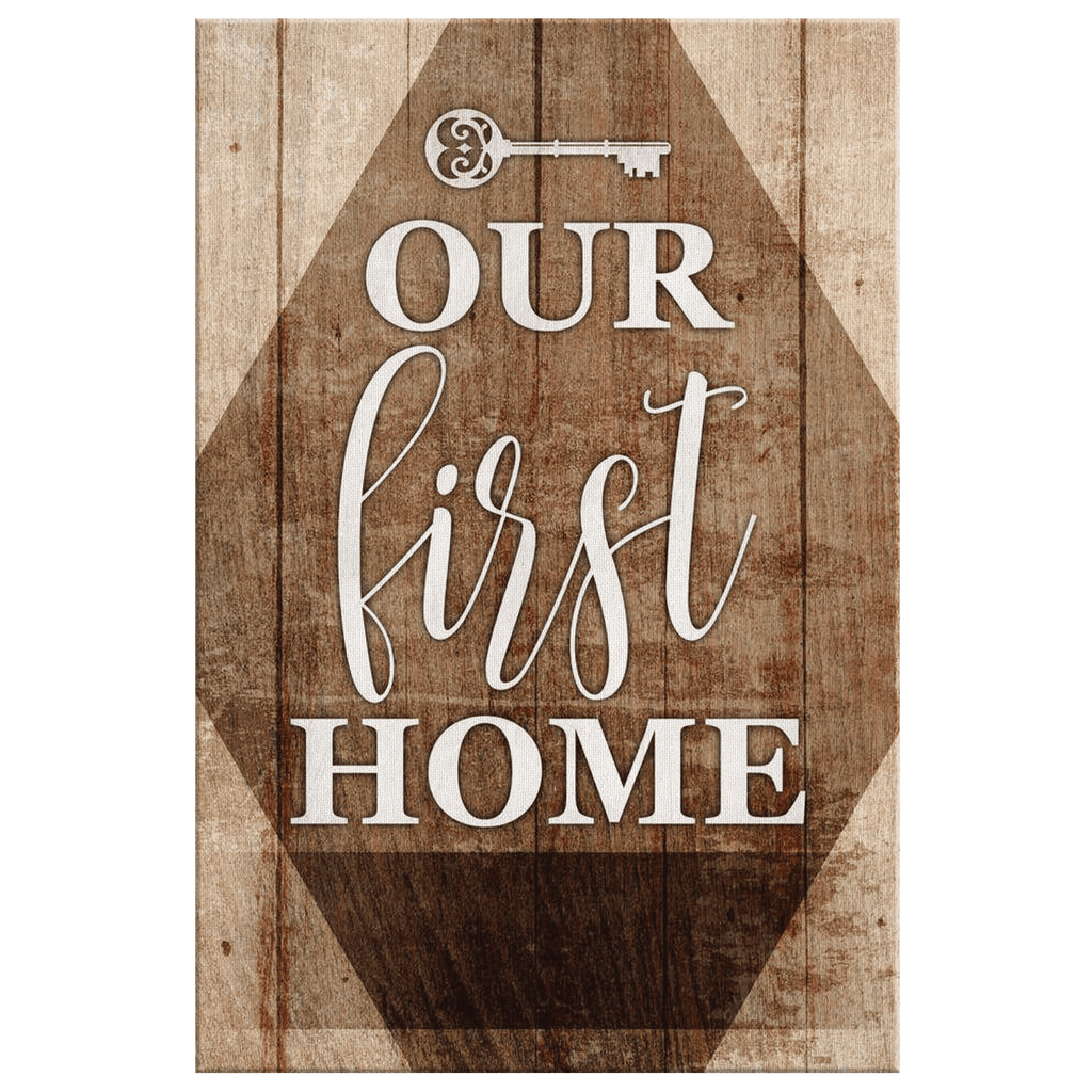 Personalized Our First Home Canvas Wall Art – Housewarming Gift
