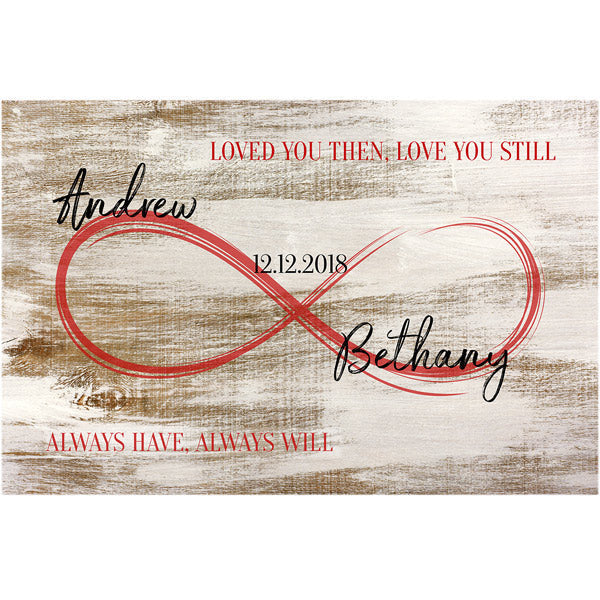 Personalized Loved You Then Canvas Wall Art – Couple Gift