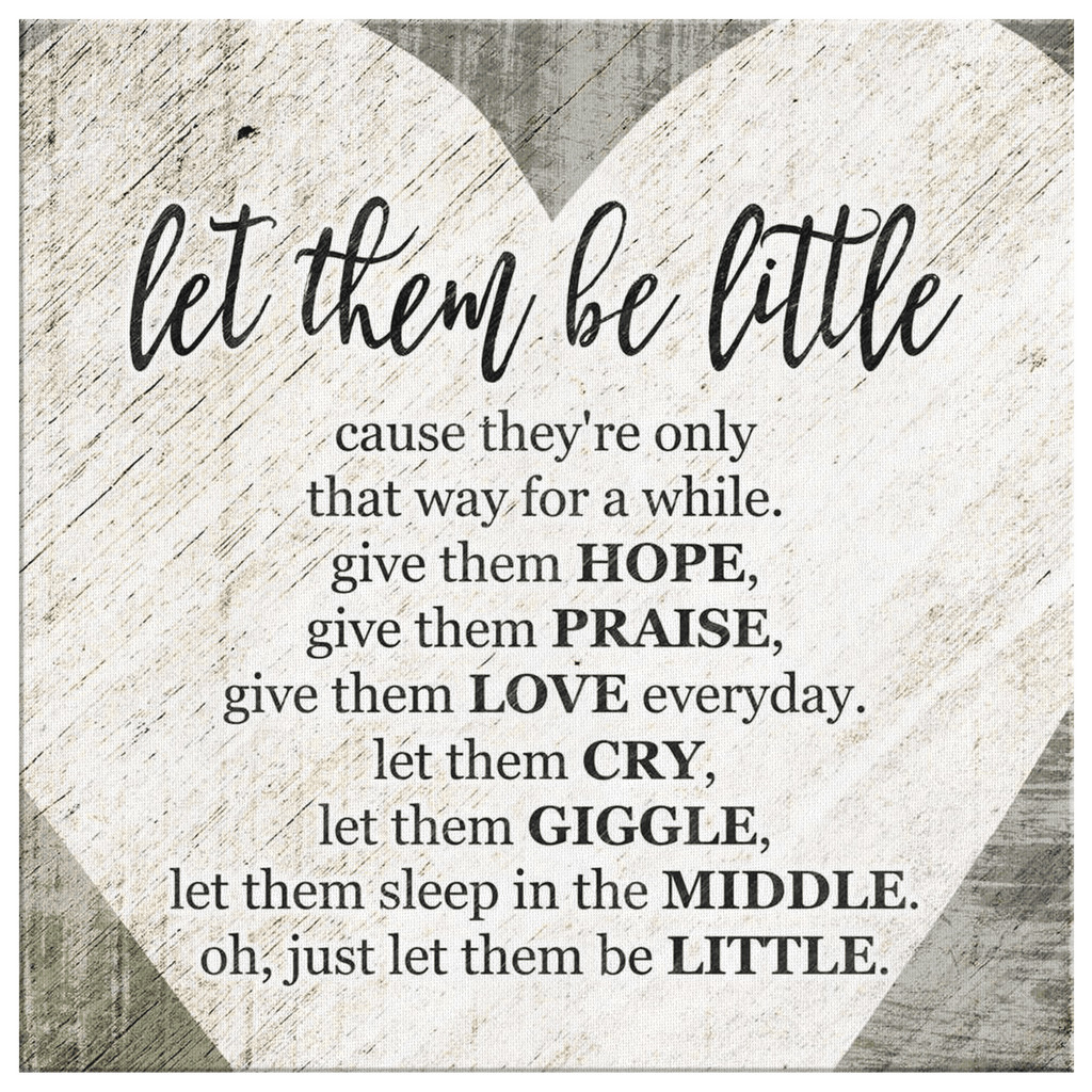 Let Them Be Little Canvas Wall Art – Kids Room Decor