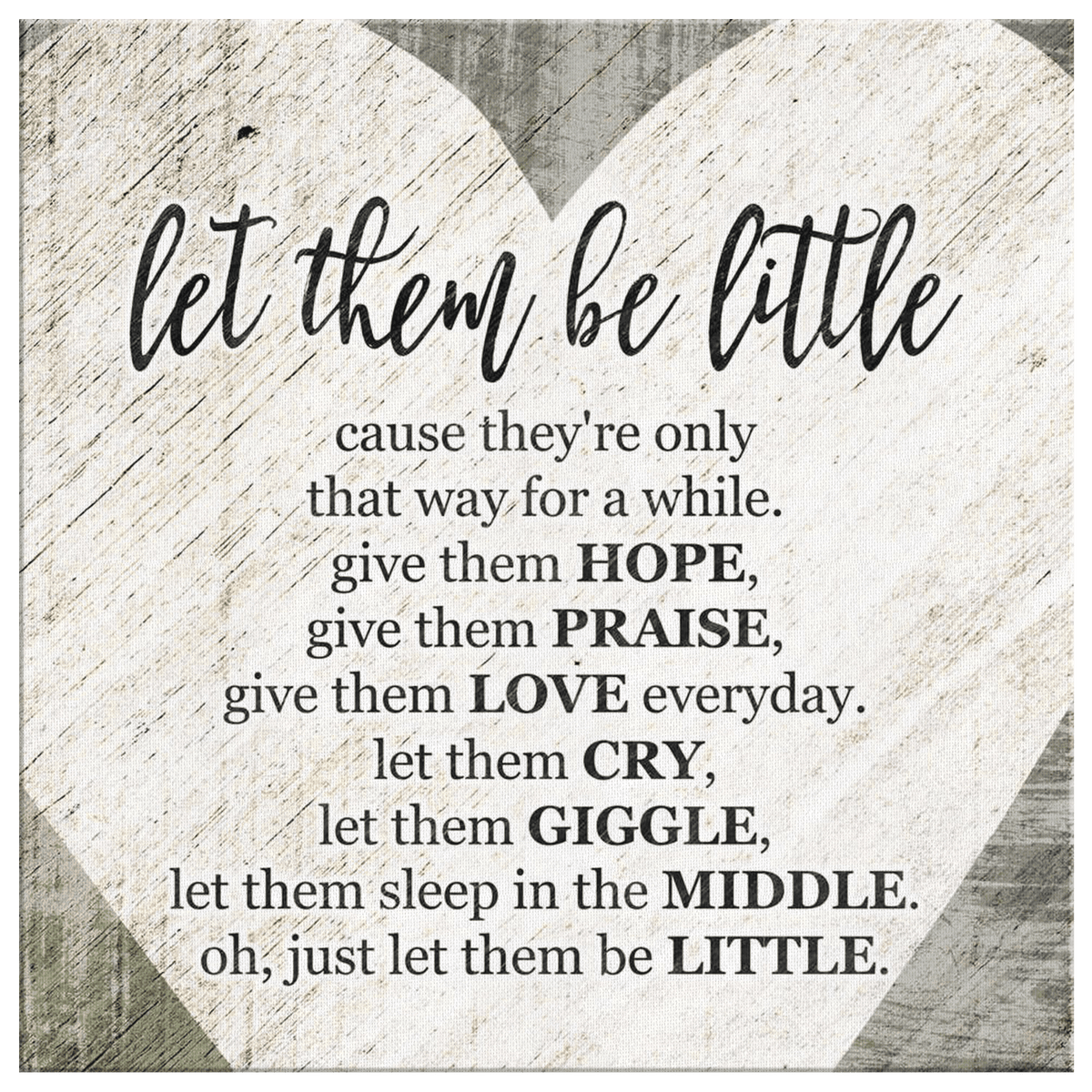 Let Them Be Little Canvas Wall Art – Kids Room Decor