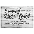 I Prayed For This Child Canvas Wall Art – Nursery Wall Decor