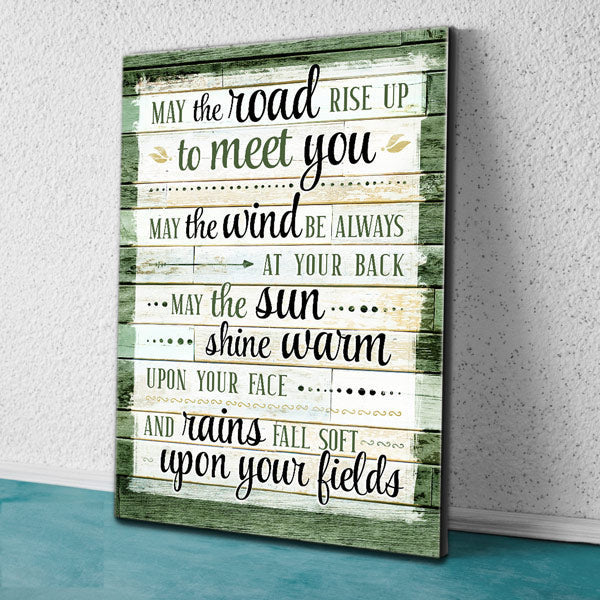 May The Road Rise Up To Meet You Irish Blessing Canvas Wall Art – Irish Home Decor