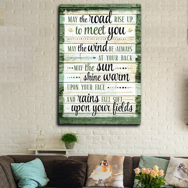 May The Road Rise Up To Meet You Irish Blessing Canvas Wall Art – Irish Home Decor