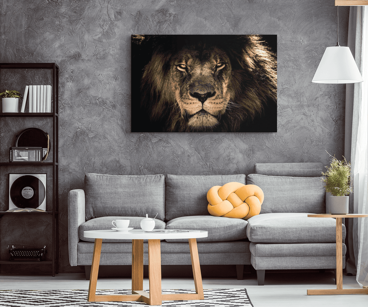 King Of The Jungle Canvas Wall Art – Lion Wall Art
