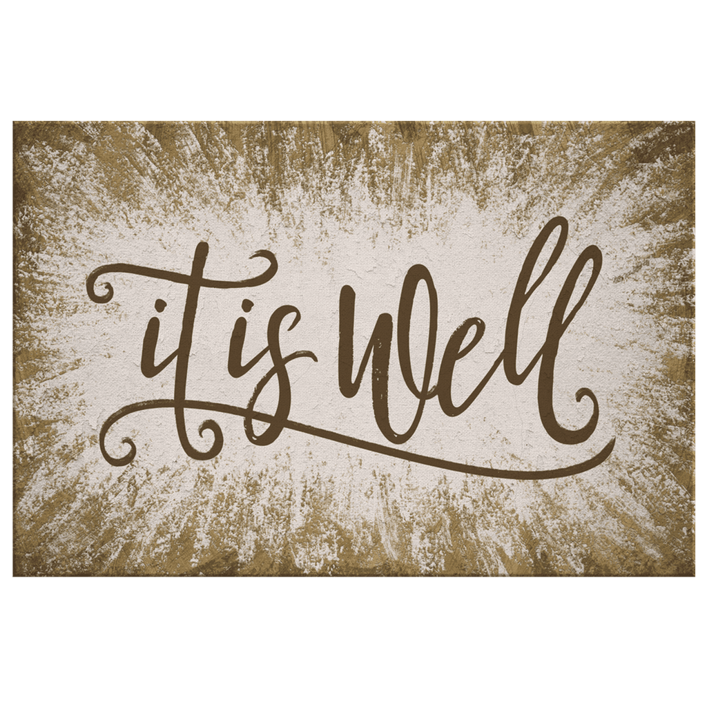 It Is Well Canvas Wall Art – Christian Wall Decor