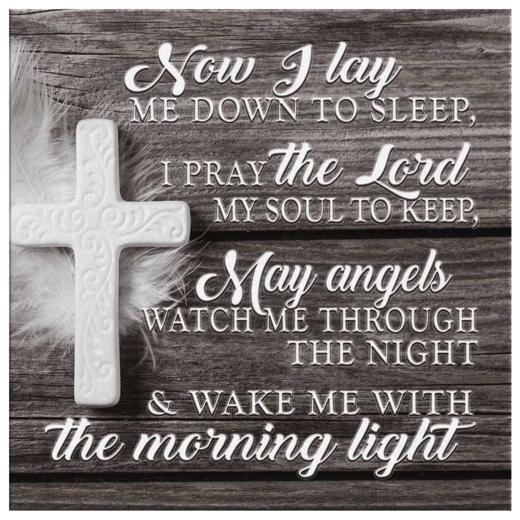 Now I Lay Canvas Wall Art – Nursery Wall Decor