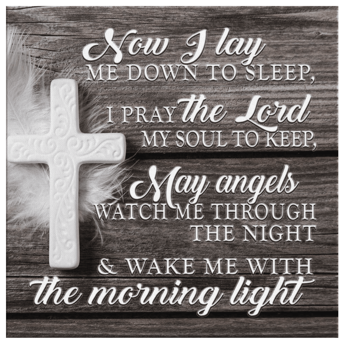 Now I Lay Canvas Wall Art – Nursery Wall Decor