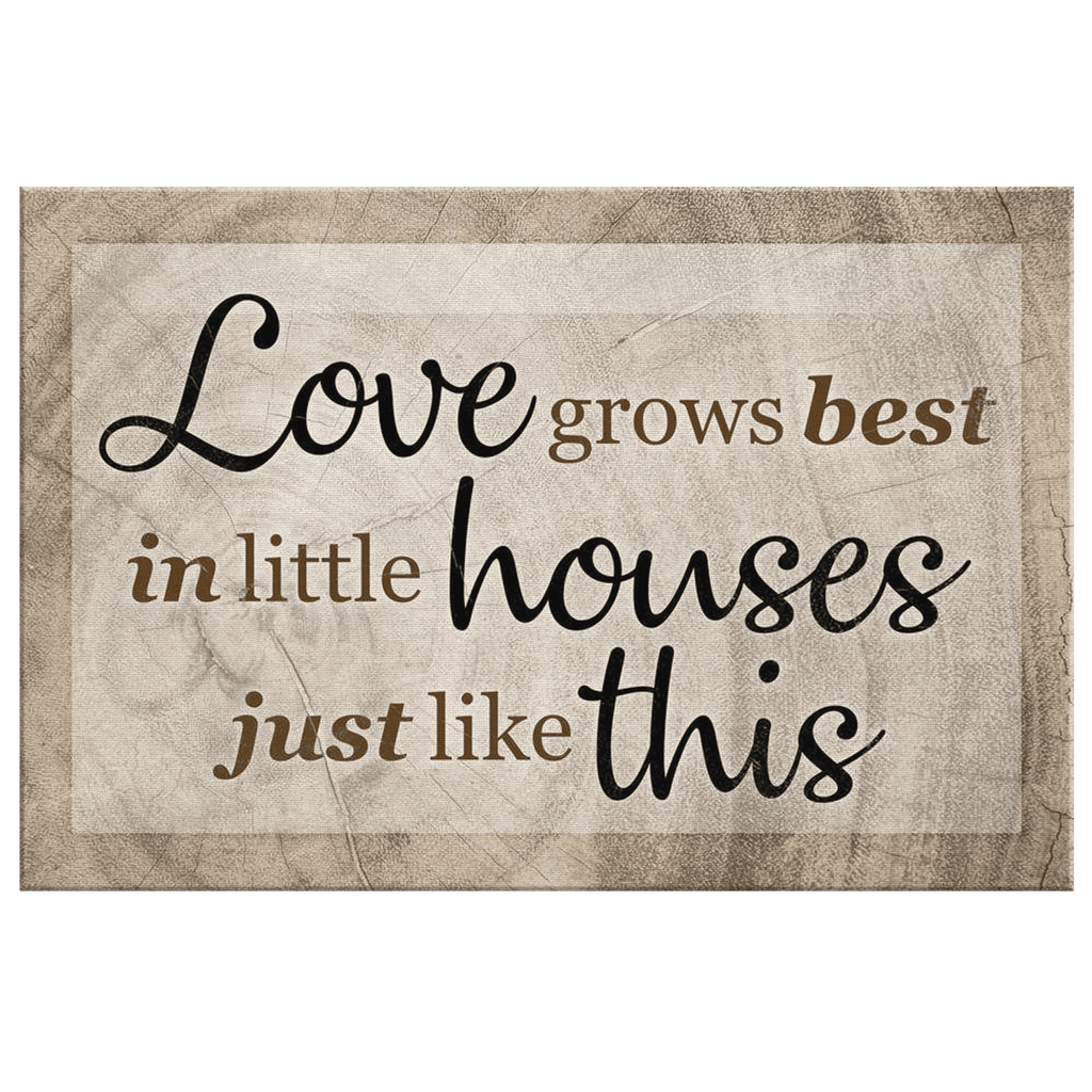 Personalized Love Grows Best Canvas Wall Art – Family Home Decor