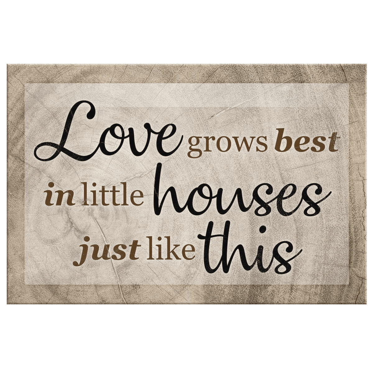 Personalized Love Grows Best Canvas Wall Art – Family Home Decor