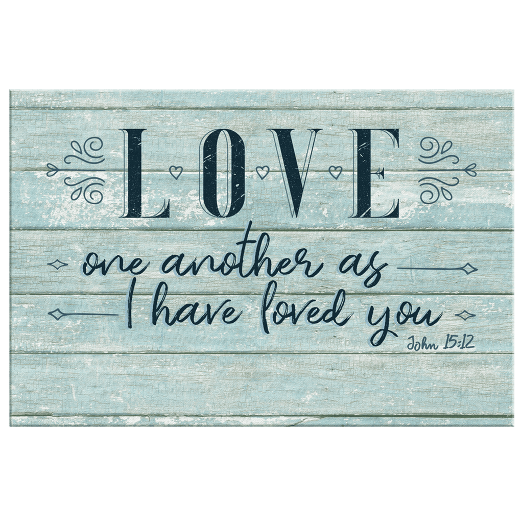 Personalized Love One Another Canvas Wall Art – Family Home Decor