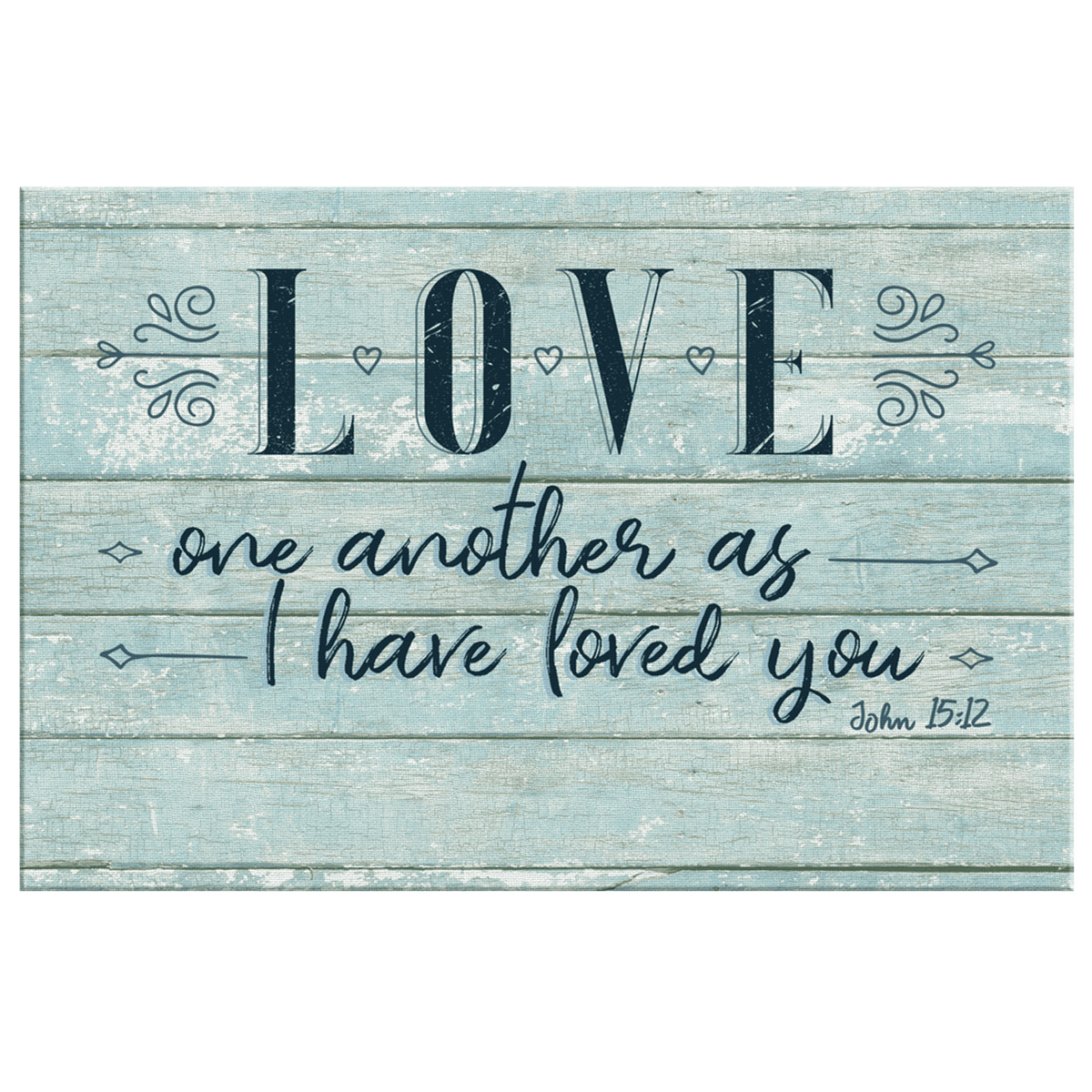 Personalized Love One Another Canvas Wall Art – Family Home Decor