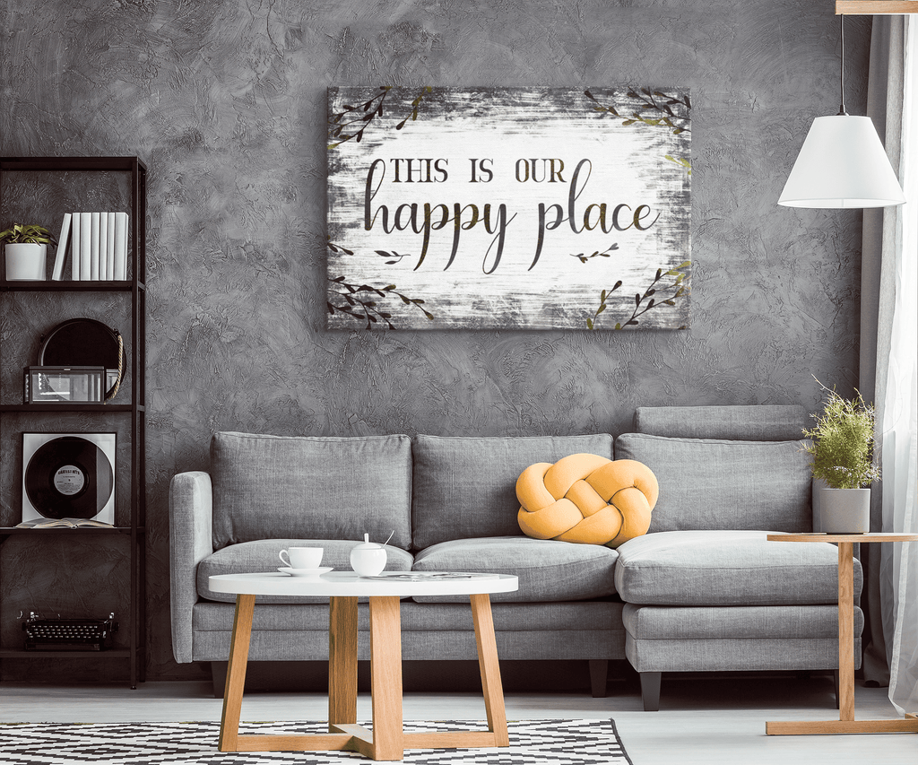 This Is Our Happy Place Canvas Wall Art – Family Home Decor