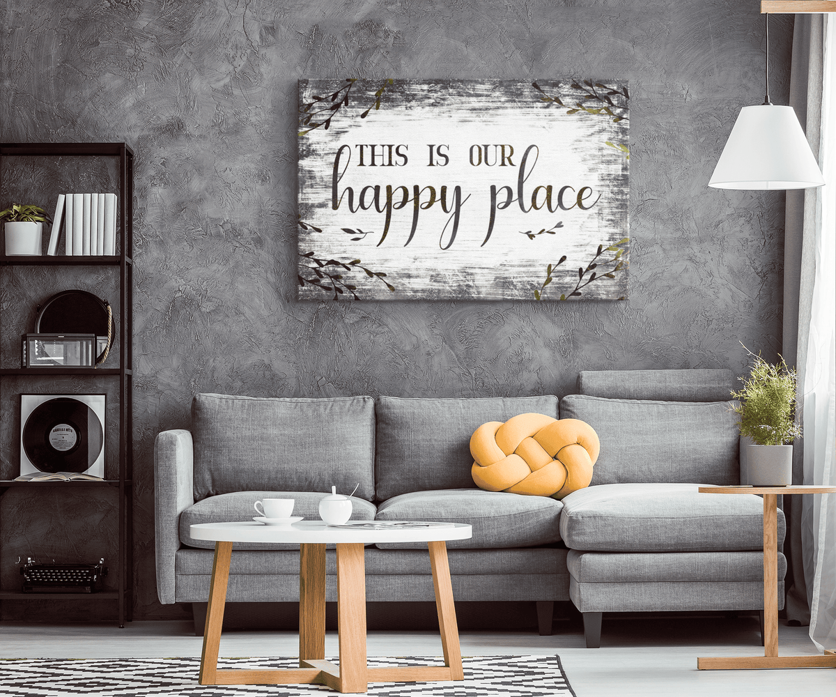 This Is Our Happy Place Canvas Wall Art – Family Home Decor
