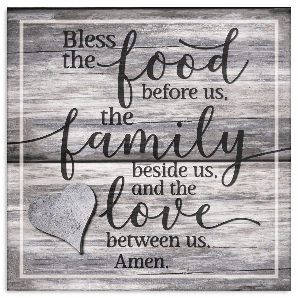 Food, Family, Love Canvas Wall Art – Kitchen Wall Decor