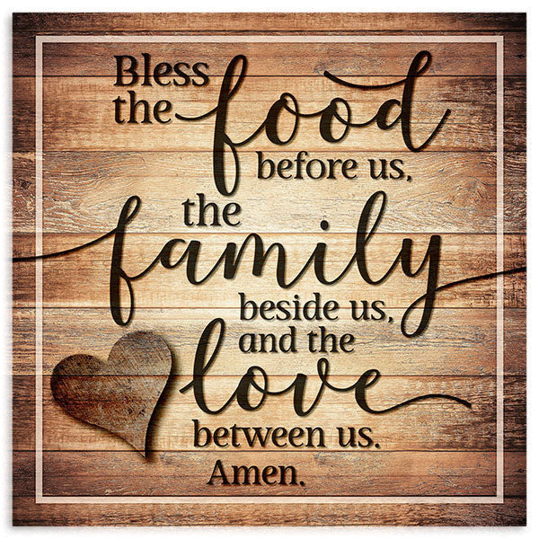 Food, Family, Love Canvas Wall Art – Kitchen Wall Decor