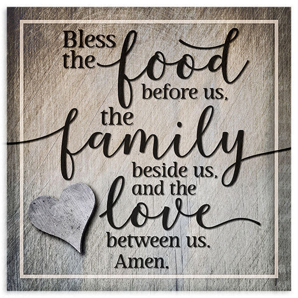 Food, Family, Love Canvas Wall Art – Kitchen Wall Decor