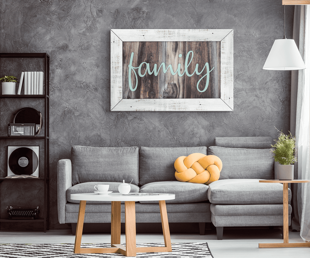 Family Wood Rustic Canvas Wall Art – Family Home Decor