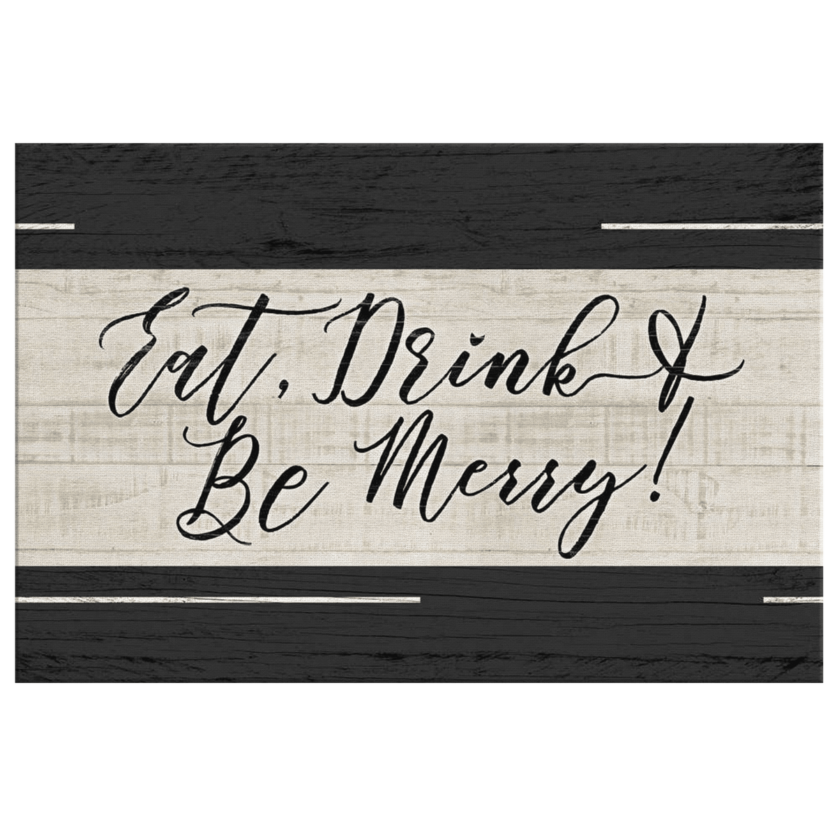 Personalized Eat, Drink & Be Merry Canvas Wall Art – Christmas Decor