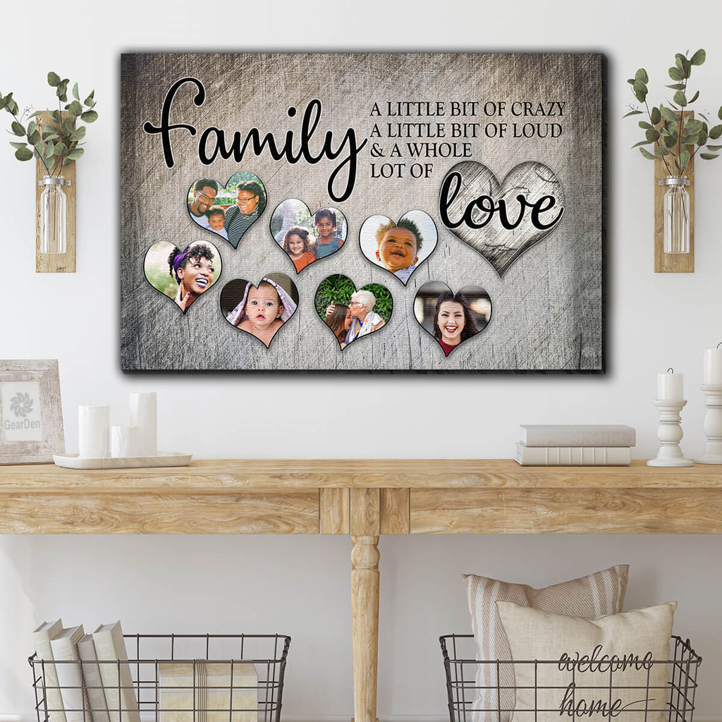 Personalized Family - Crazy Love Canvas Wall Art – Family Home Decor