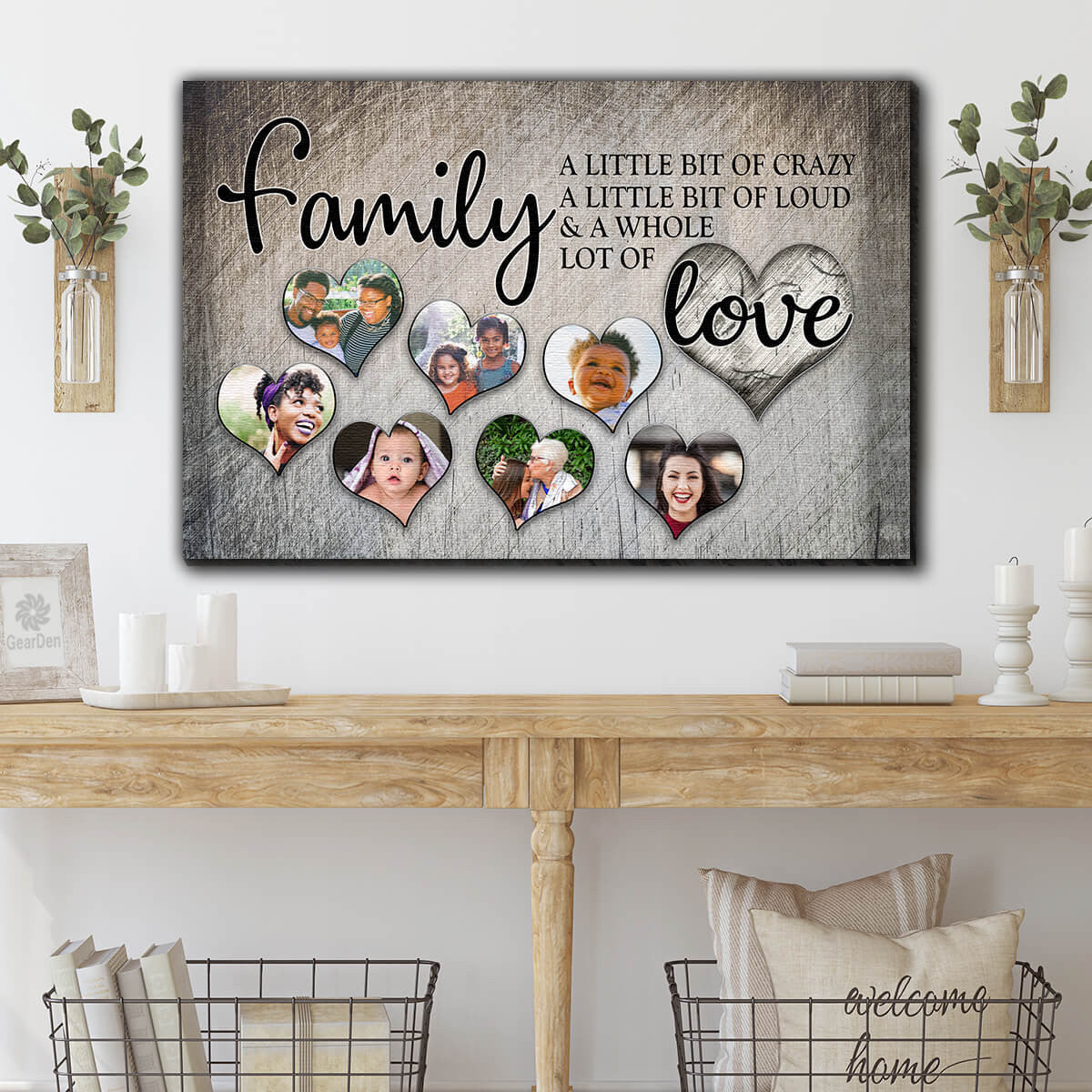 Personalized Family - Crazy Love Canvas Wall Art – Family Home Decor