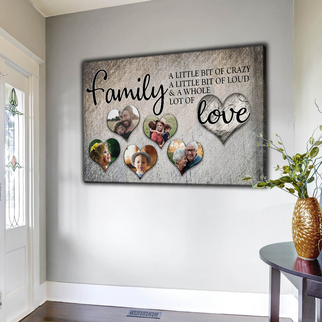Personalized Family - Crazy Love Canvas Wall Art – Family Home Decor