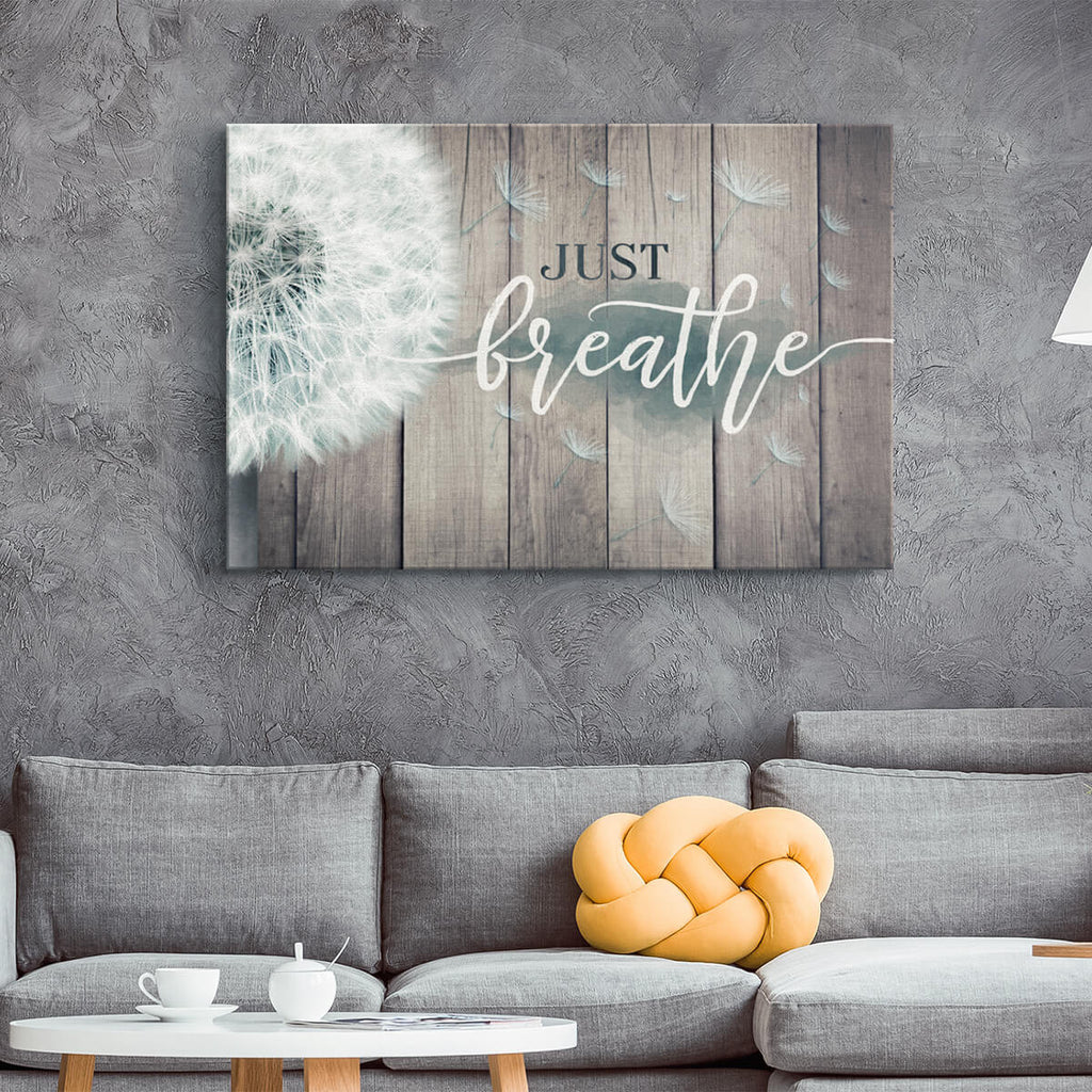 Just Breathe Canvas Wall Art – Bedroom Decor