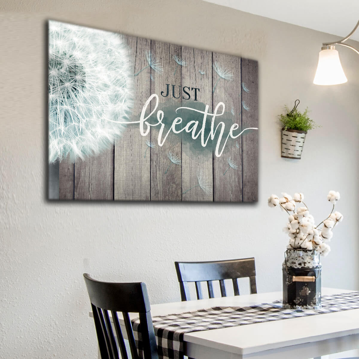 Just Breathe Canvas Wall Art – Bedroom Decor