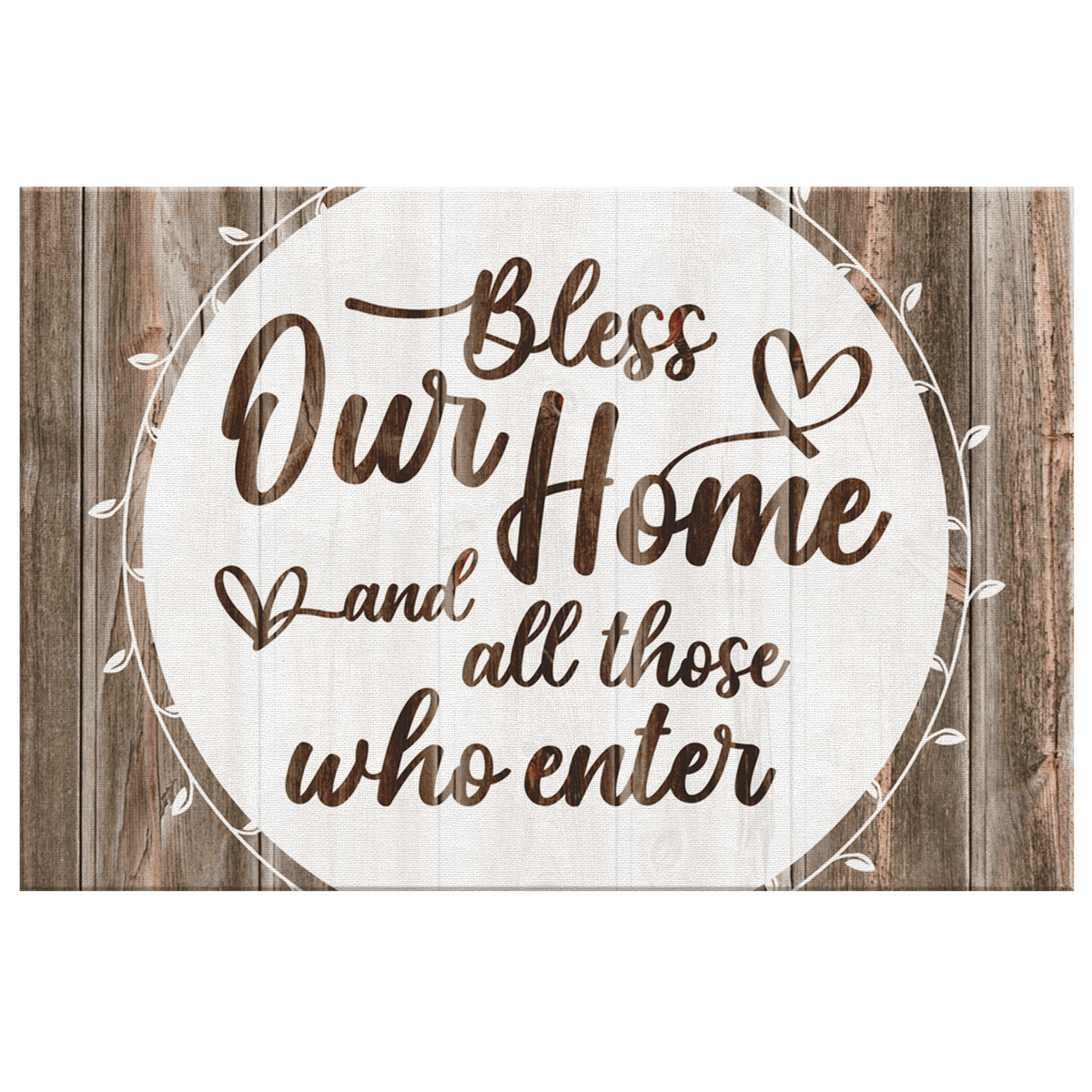 Bless Our Home And All Who Enter Canvas Wall Art – Family Home Decor