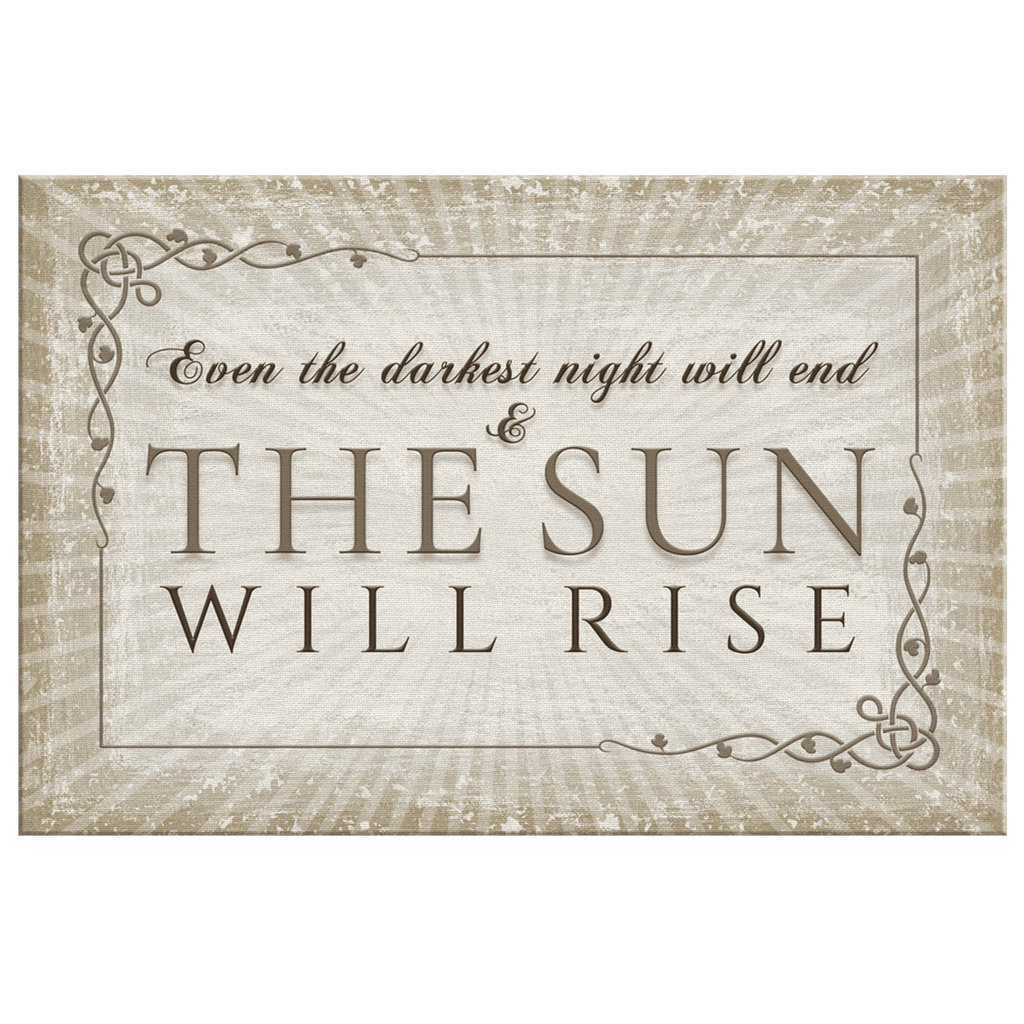 Even The Darkest Night Will End Canvas Wall Art – Motivational Wall Decor