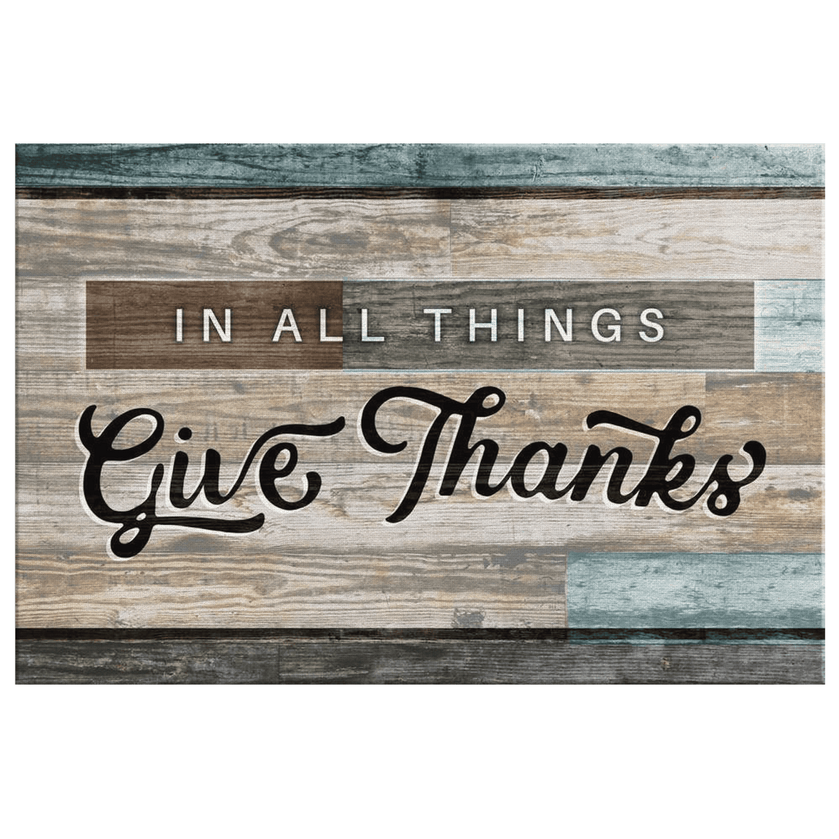In All Things Give Thanks Canvas Wall Art – Christian Wall Decor