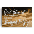 God Blessed The Broken Road Sunset Canvas – Couple Wall Art