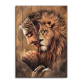 God Is The Strength Of My Heart Lion Canvas – Christian Wall Art