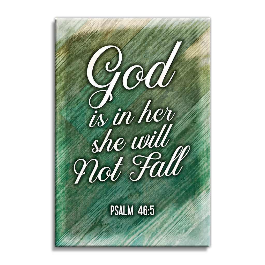 God Is Within Her She Will Not Fall Canvas – Psalm 46:5 Wall Art
