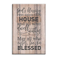 God's Blessing Rest Upon This House Canvas – Christian Home Decor