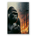 Gorilla Portrait Canvas Wall Art – Dramatic Wildlife Wall Decor