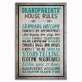 Grandparents House Rules Canvas – Funny Gift For Grandparents