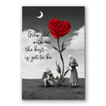 Grow Old With Me Elderly Couple Canvas – Anniversary Wall Art