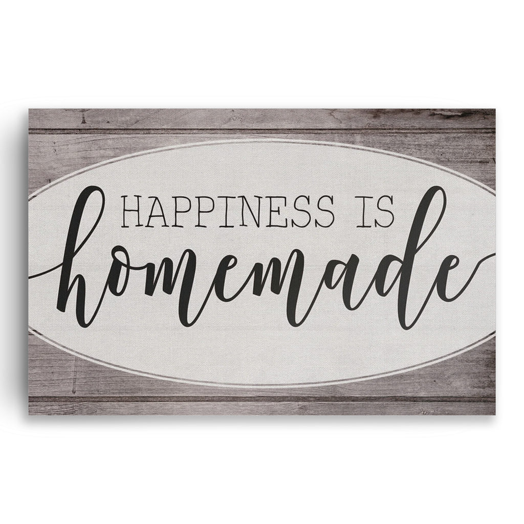 Happiness Is Homemade Canvas Wall Art – Farmhouse Kitchen Decor