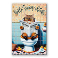 Hello Sweet Cheeks Raccoons Canvas – Funny Bathroom Wall Art