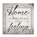 Home Is Not A Place It's A Feeling Square Canvas – Family Wall Art