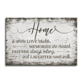 Home Is Where Love Resides Canvas – White Farmhouse Family Wall Art