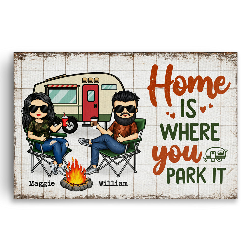 Home Is Where You Park It Canvas – RV And Camper Wall Art