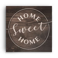 Home Sweet Home Canvas Wall Art – Dark Rustic Entryway Decor