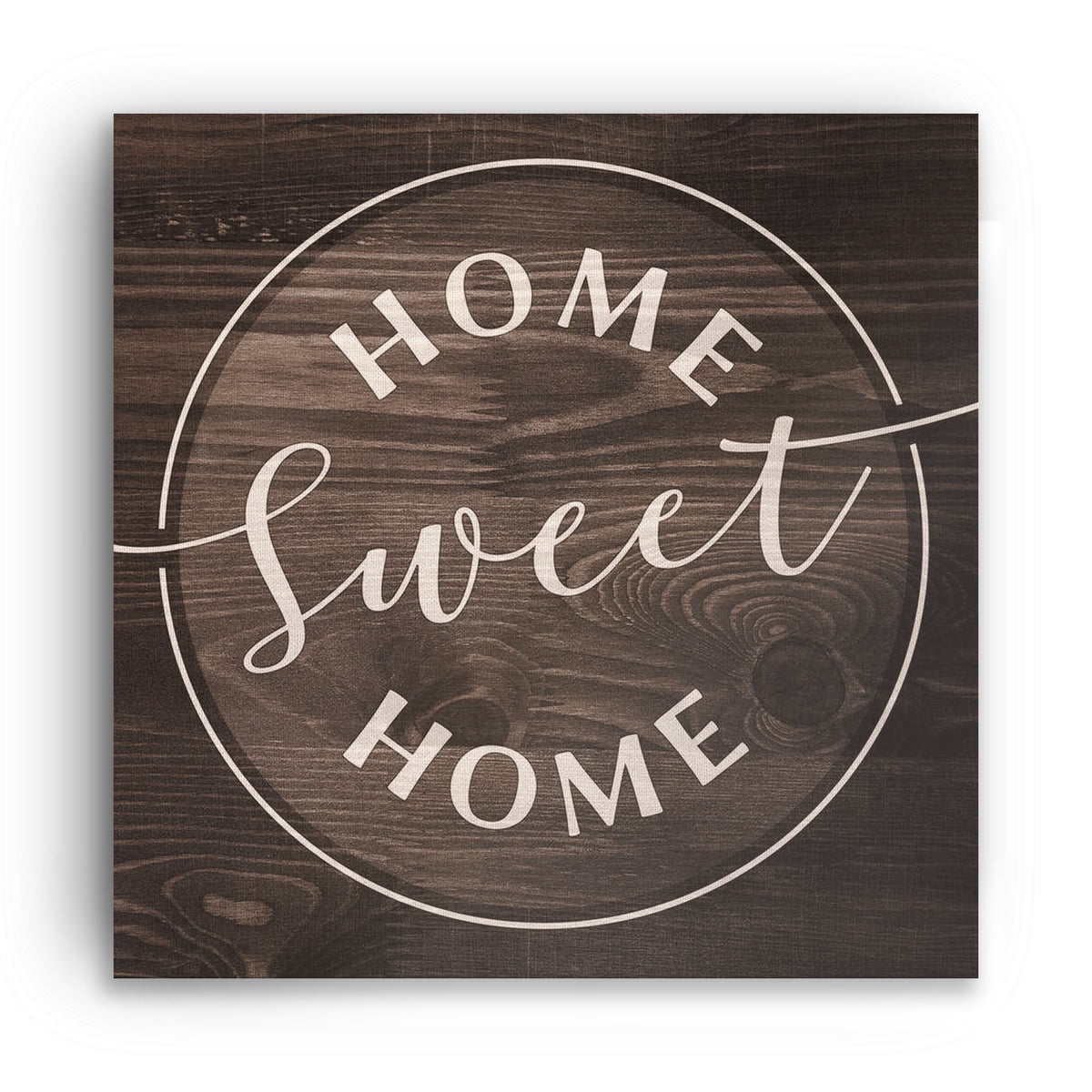 Home Sweet Home Canvas Wall Art – Dark Rustic Entryway Decor