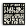 Horse Girls Know How To Handle It Canvas – Funny Equestrian Wall Art