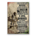 I Am A Goalie Hockey Canvas Wall Art – Goalie Gift Wall Decor