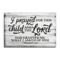 I Prayed For This Child Canvas – 1 Samuel 1:27 Nursery Wall Art