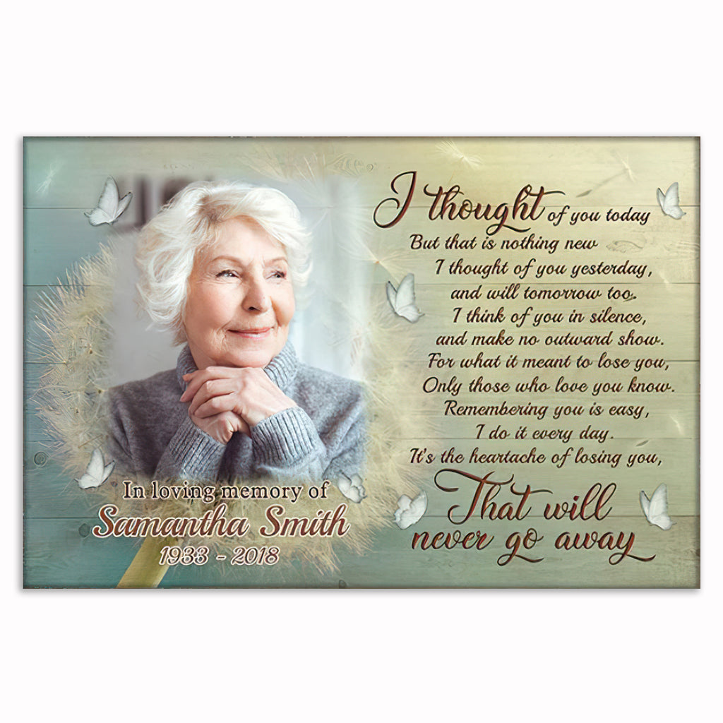 Personalized In Loving Memory Photo Canvas – Memorial Wall Art